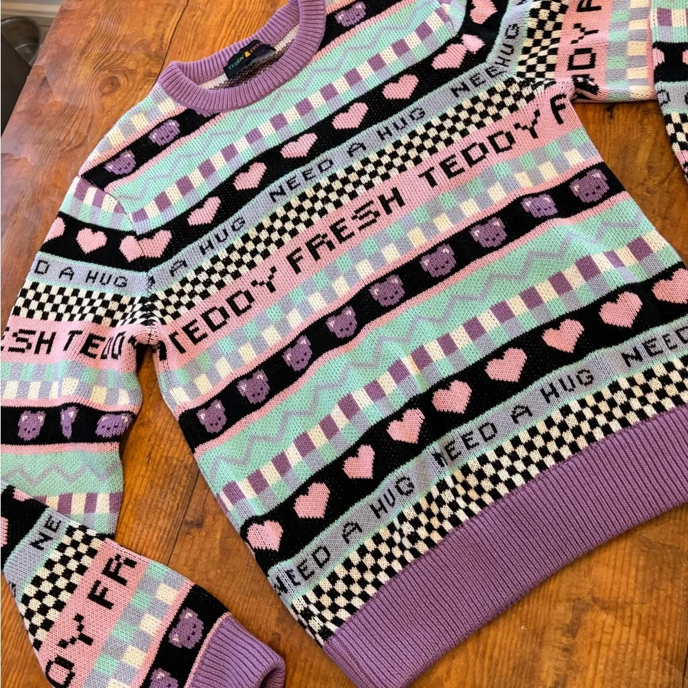 Teddy Fresh Colorful Knit Sweater - Picture 3 of 6
